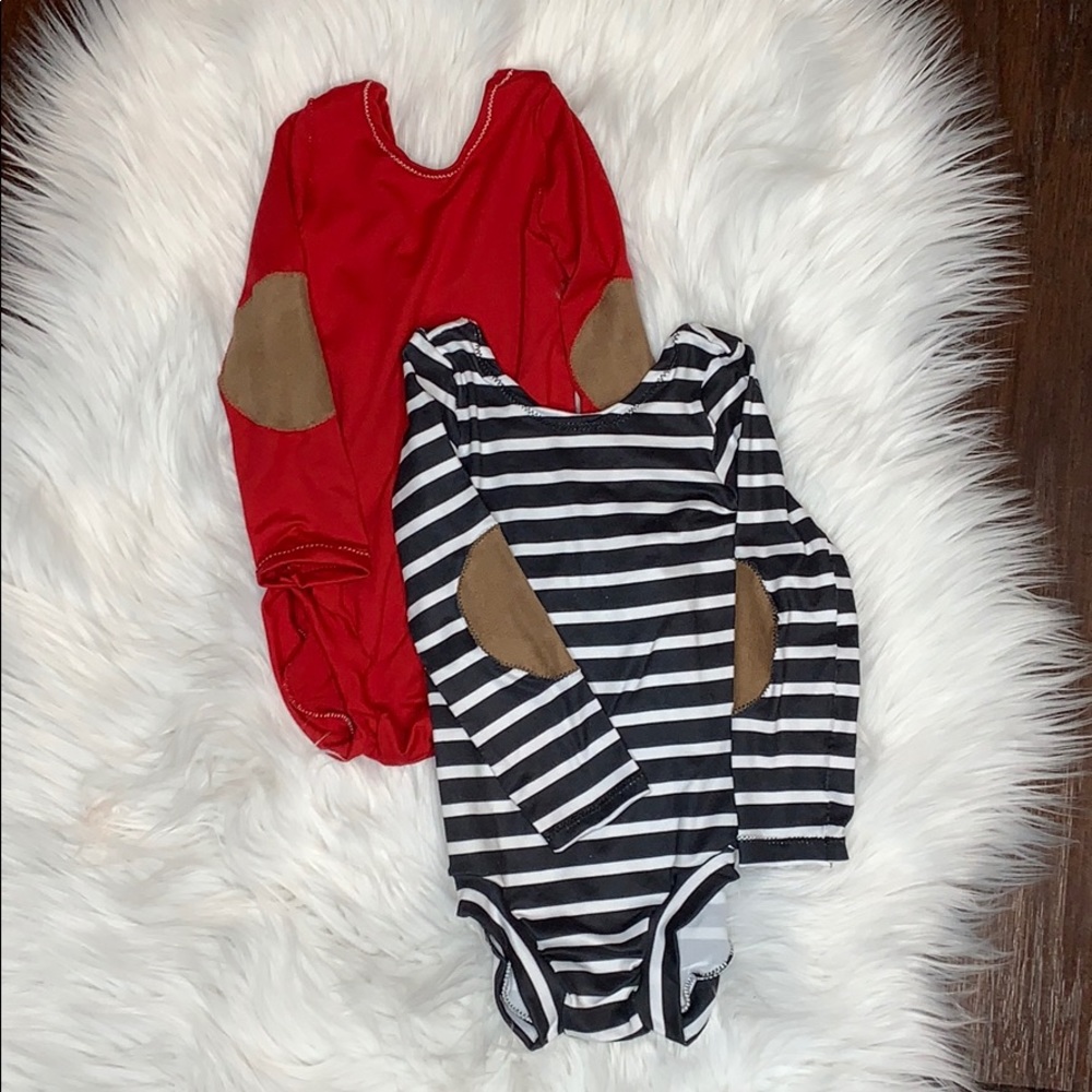 Set of 2 Elbow Patch Onesies